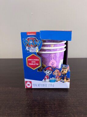 3 For $6 Paw Patrol Easter Egg Coloring 5 Paper Cups W/Coloring Tablets Dipper